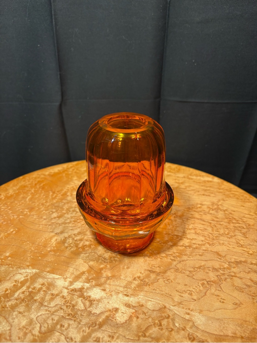 🏷️ Vintage Viking Glass Arlington Fairy Lamp - Amberina Cadmium Glow! Rare!!